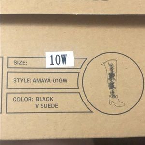 Black suede thigh high boots!